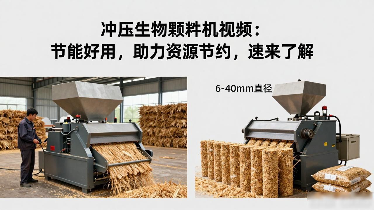 冲压生物质颗粒机视频：节能好用，助力资源节约，速来了解