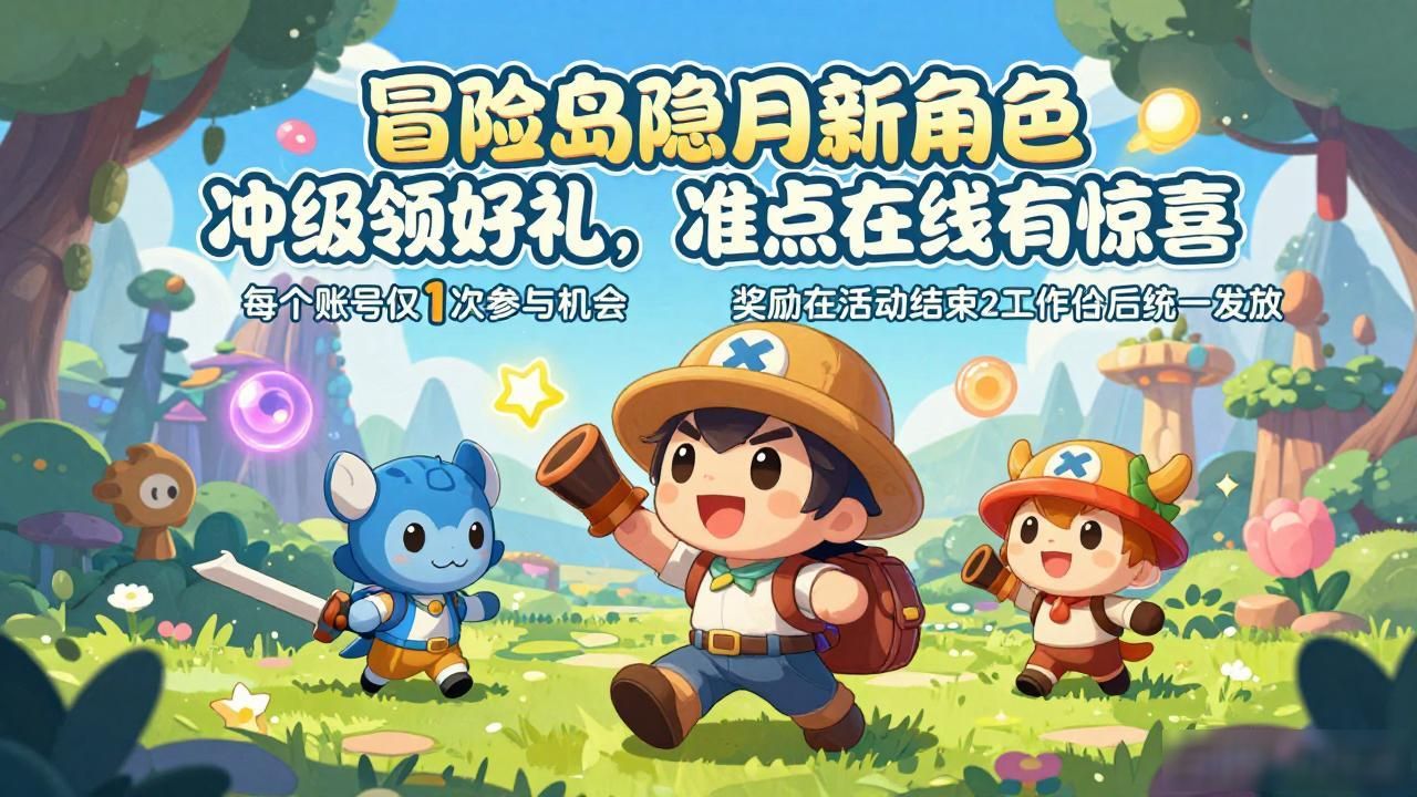 冒险岛隐月新角色冲级领好礼，准点在线有惊喜
