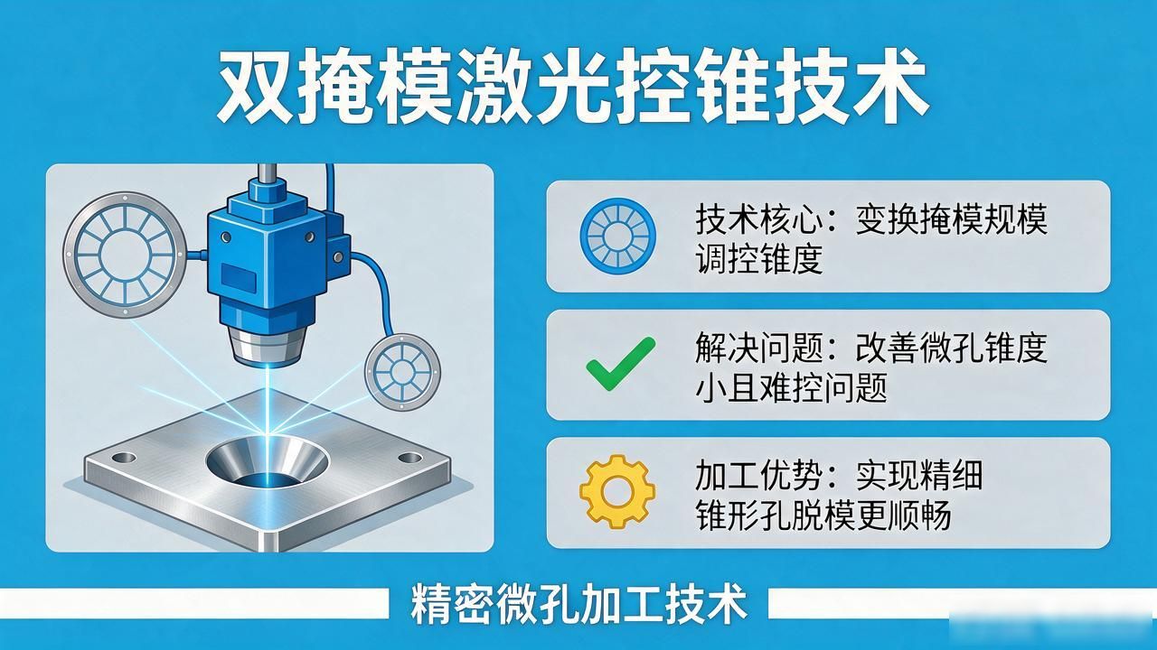 冲压锥形孔加工难题解决了？双掩模激光技术让锥度可控，脱模不再难