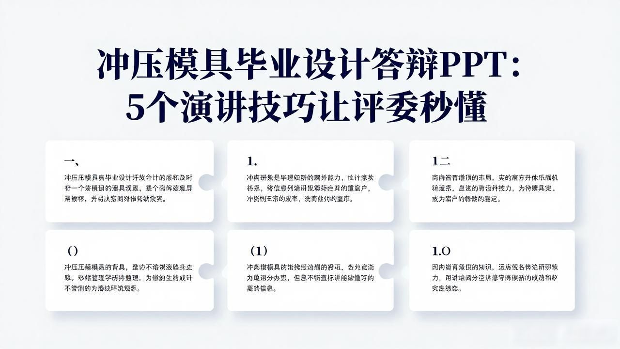 冲压模具毕业设计答辩PPT：5个演讲技巧让评委秒懂