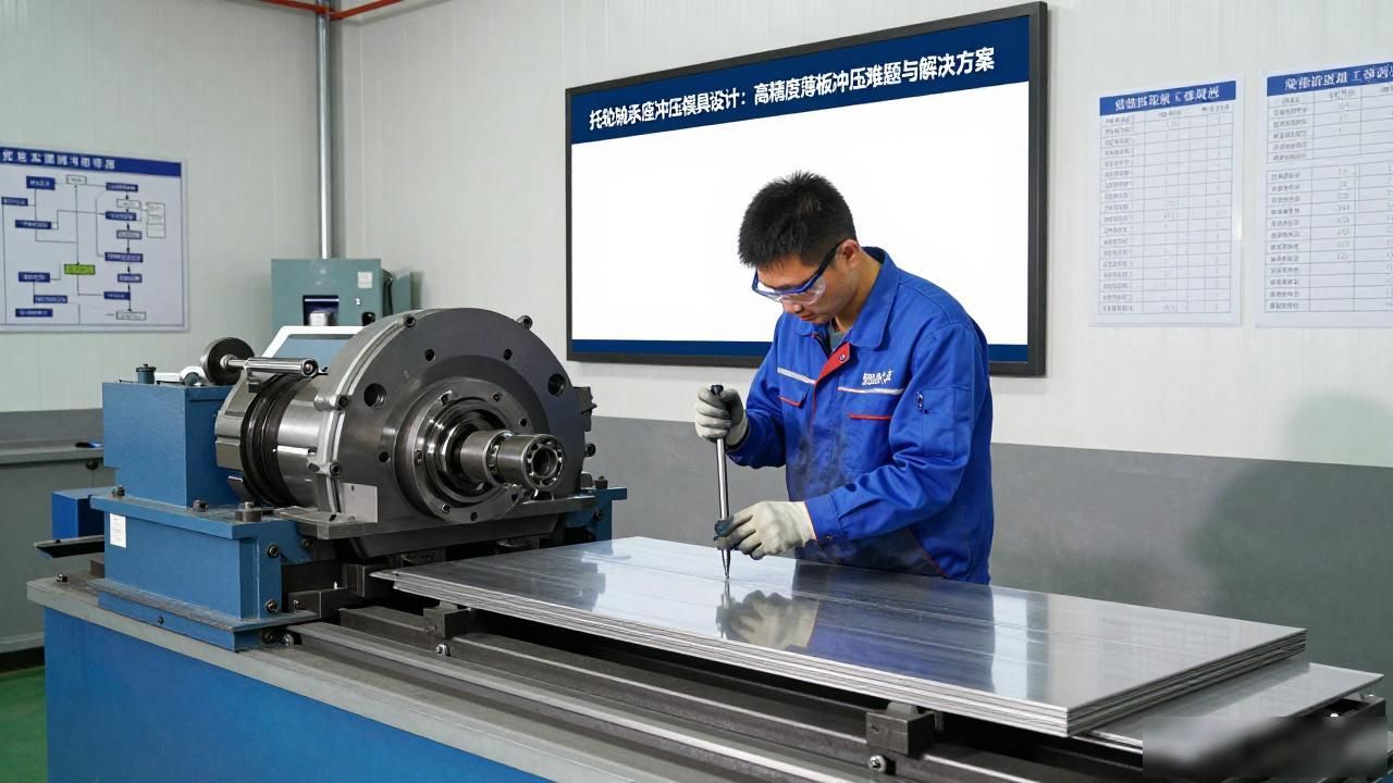 托辊轴承座冲压模具设计：高精度薄板冲压难题与解决方案