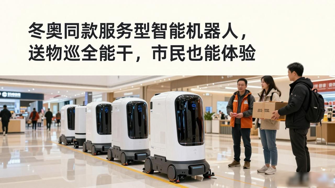 冬奥同款服务型智能机器人，送物巡逻全能干，市民也能体验