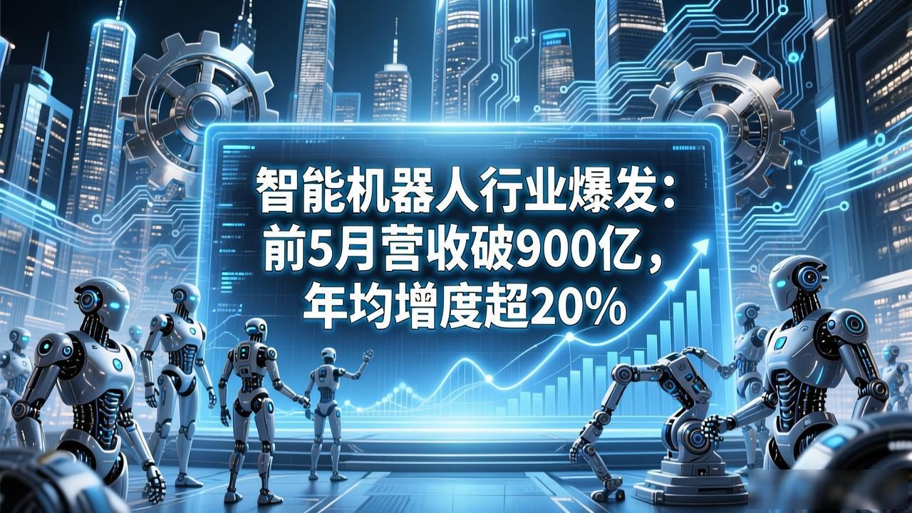 智能机器人行业爆发：前5月营收破900亿，年均增速超20%