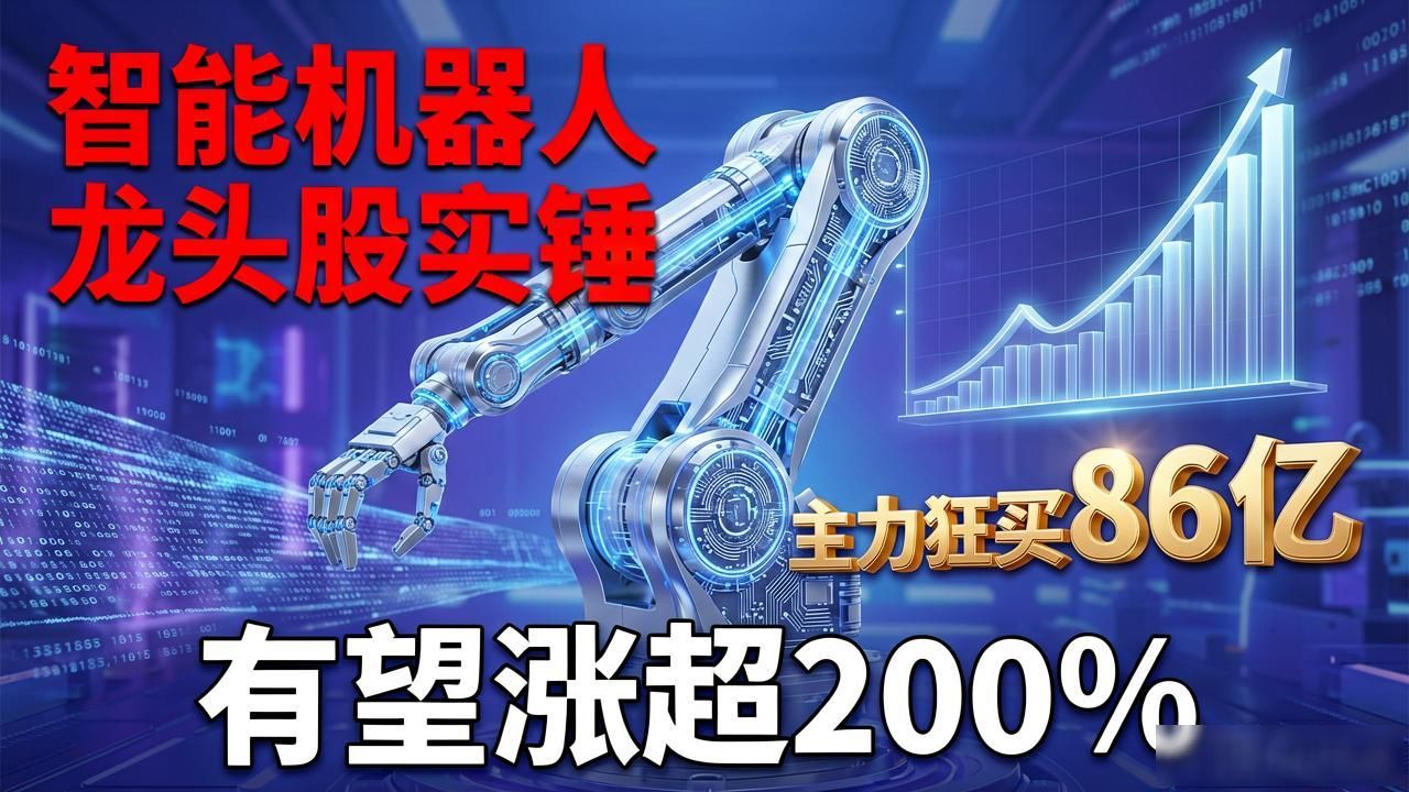 智能机器人龙头股实锤，主力狂买86亿，有望涨超200%