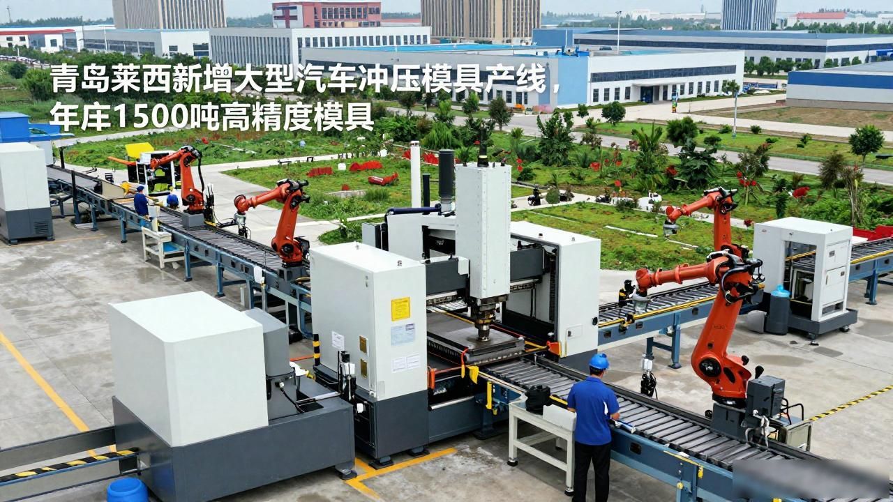 青岛莱西新增大型汽车冲压模具生产线，年产1500吨高精度模具