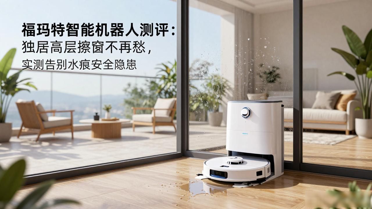 福玛特智能机器人测评：独居高层擦窗不再愁，实测告别水痕安全隐患