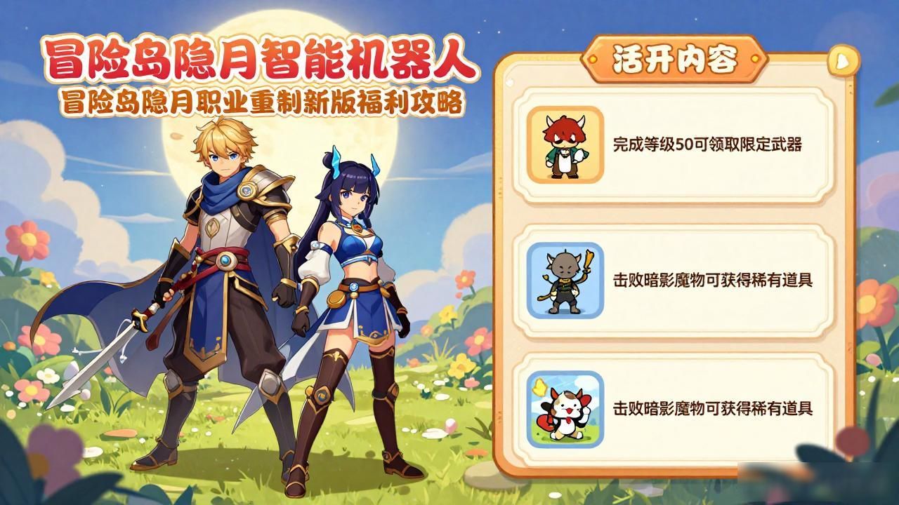 冒险岛隐月智能机器人 冒险岛隐月职业重制新版福利攻略