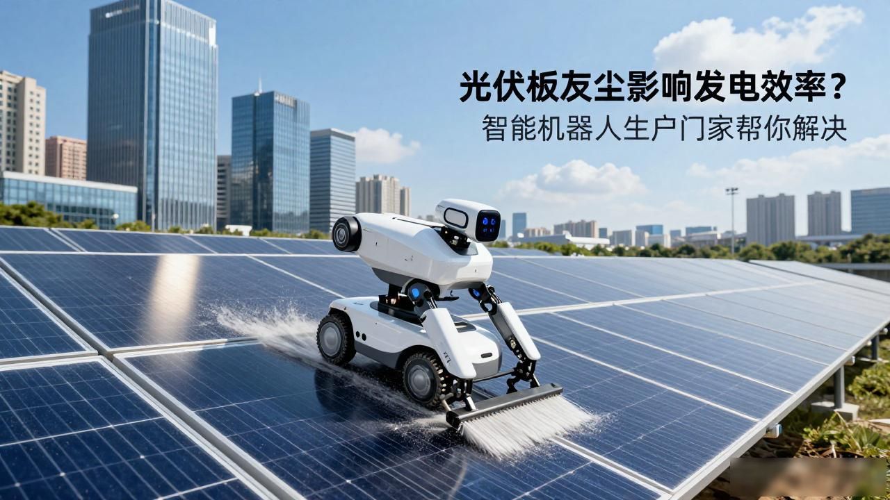 光伏板灰尘影响发电效率？智能机器人生产厂家帮你解决