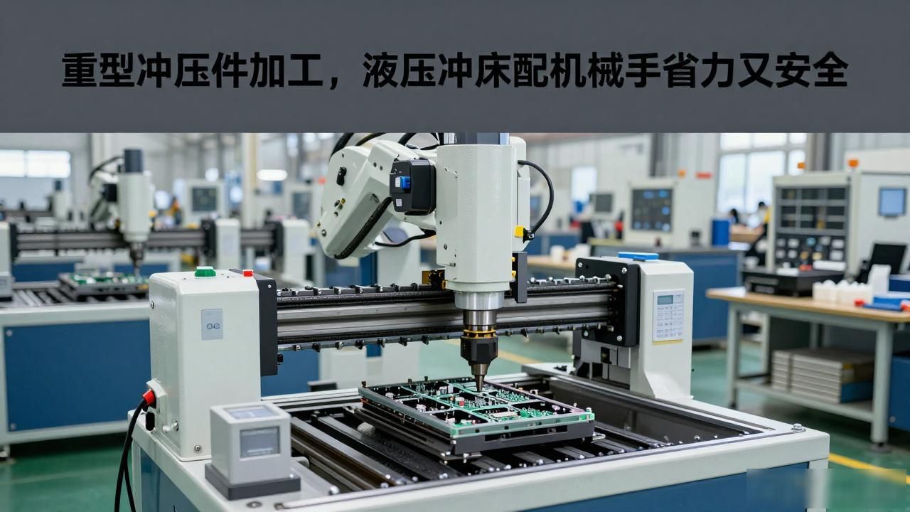 重型冲压件加工，液压冲床配机械手省力又安全