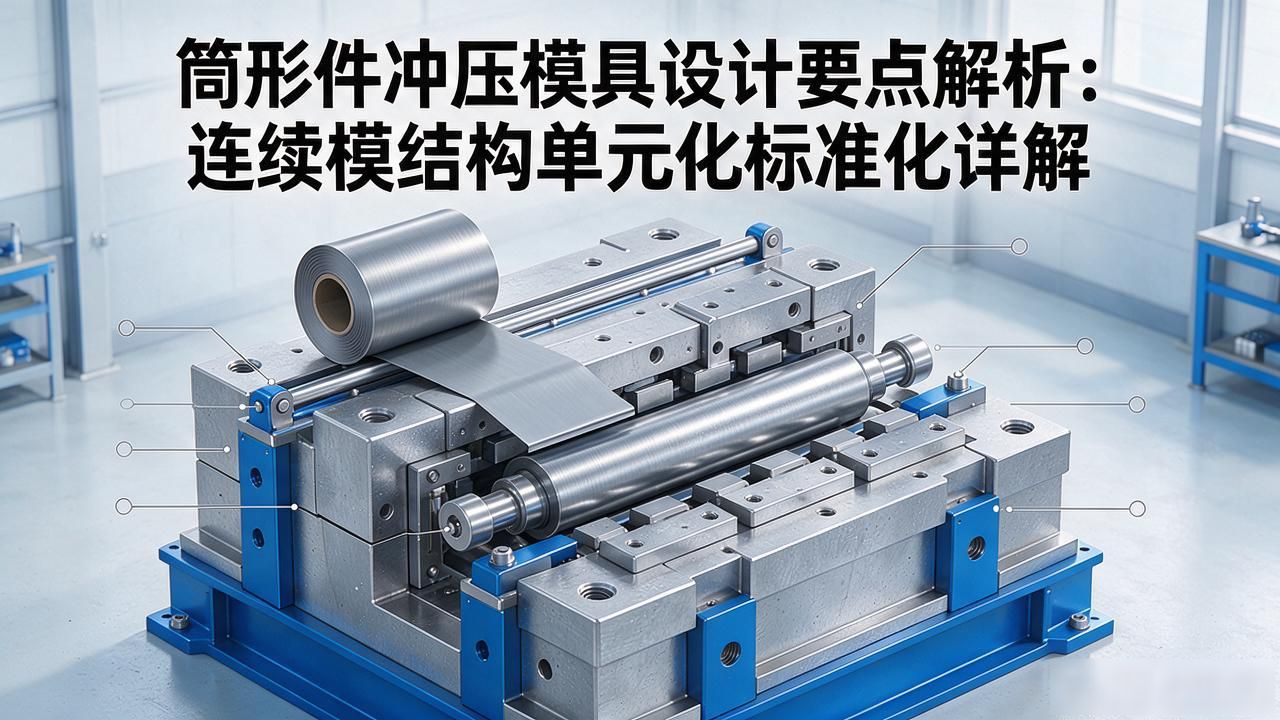 筒形件冲压模具设计要点解析：连续模结构单元化标准化详解