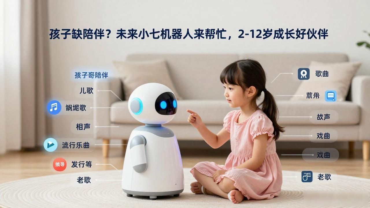 儿童智能陪伴机器人_陪伴孩子的智能机器人_未来小七机器人评测