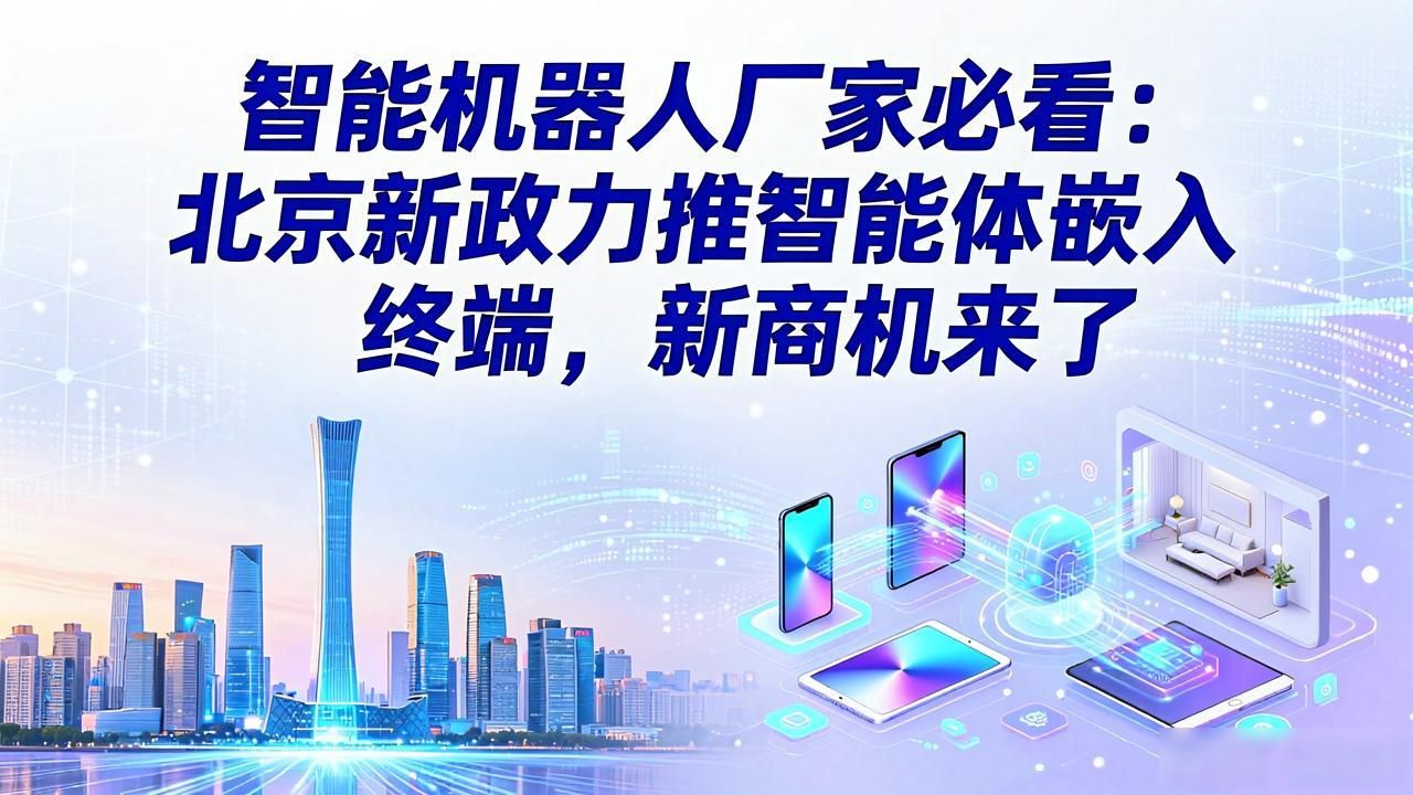 智能机器人厂家必看：北京新政力推智能体嵌入终端，新商机来了
