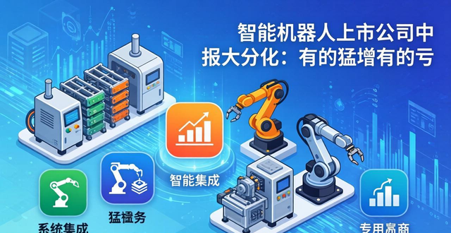 智能机器人上市公司中报大分化：有的猛增有的亏